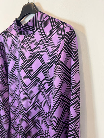 MANGO. Vestido fluido estampado retro. T L