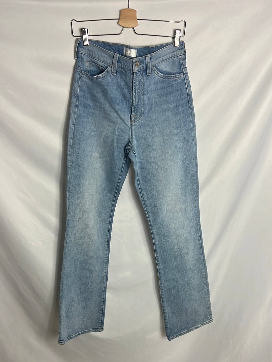 7 FOR ALL MAKIND. Denim rectos claros. T 27 (38)