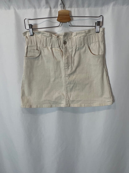 NAËLLE. Beige denim skirt. T.S.