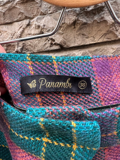 PANAMBI. Pantalón textura cuadros. T 38