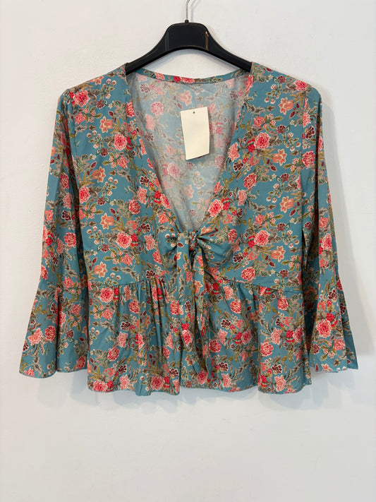 OTRAS. Top flores nudo. T S/M