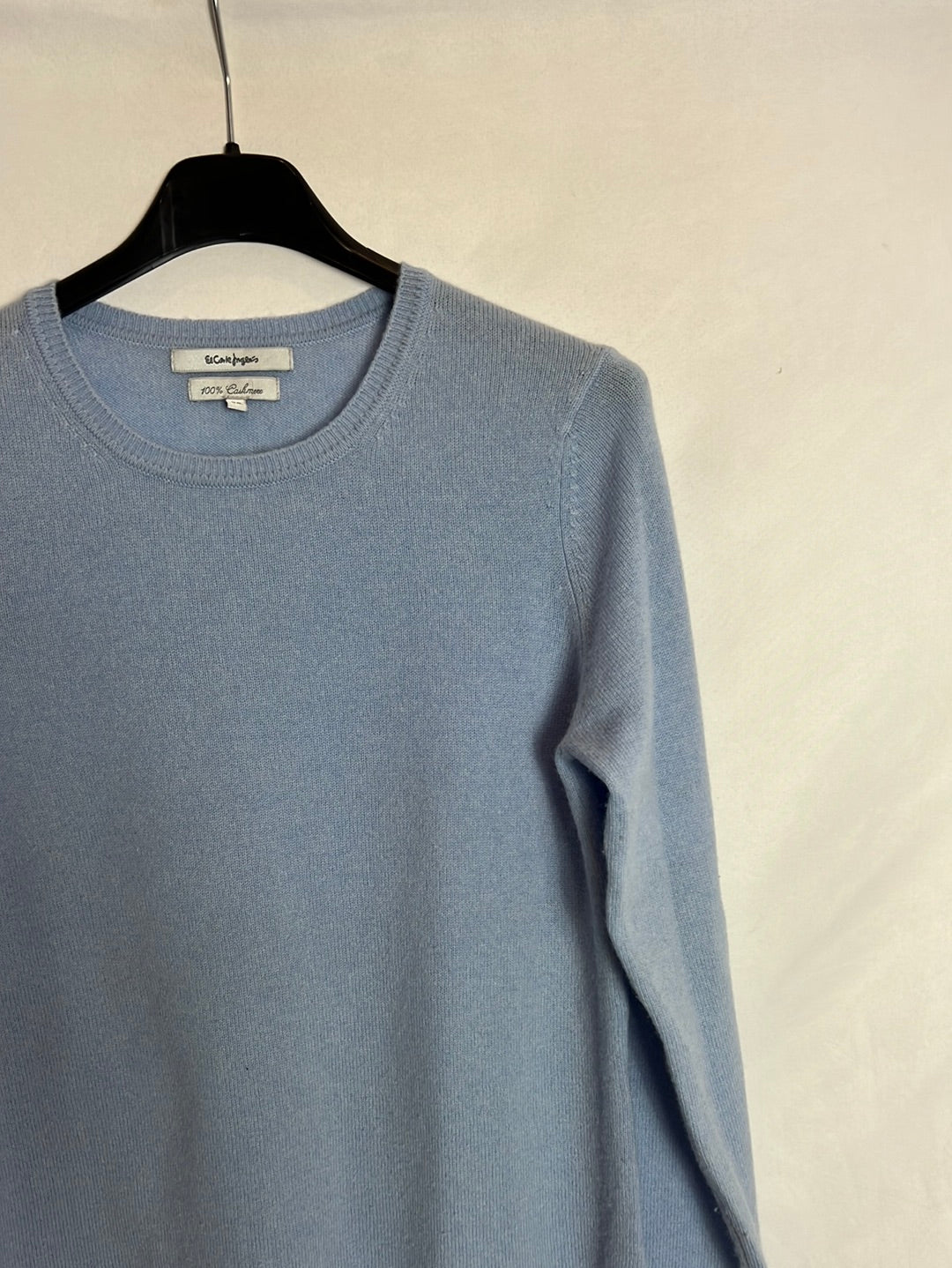 EL CORTE INGLÉS. Jersey azul claro cashmere. T 36