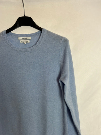 EL CORTE INGLÉS. Jersey azul claro cashmere. T 36