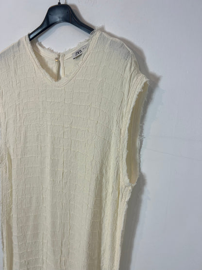 ZARA. Vestido pastel textura T.l