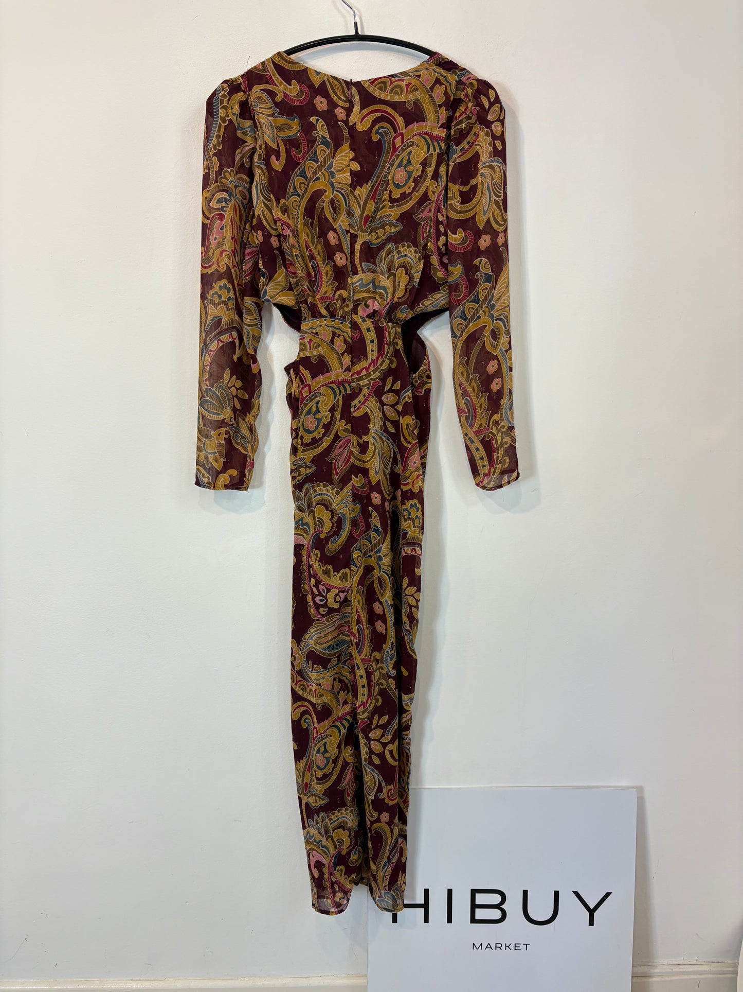 SILBON. Vestido estampado aberturas