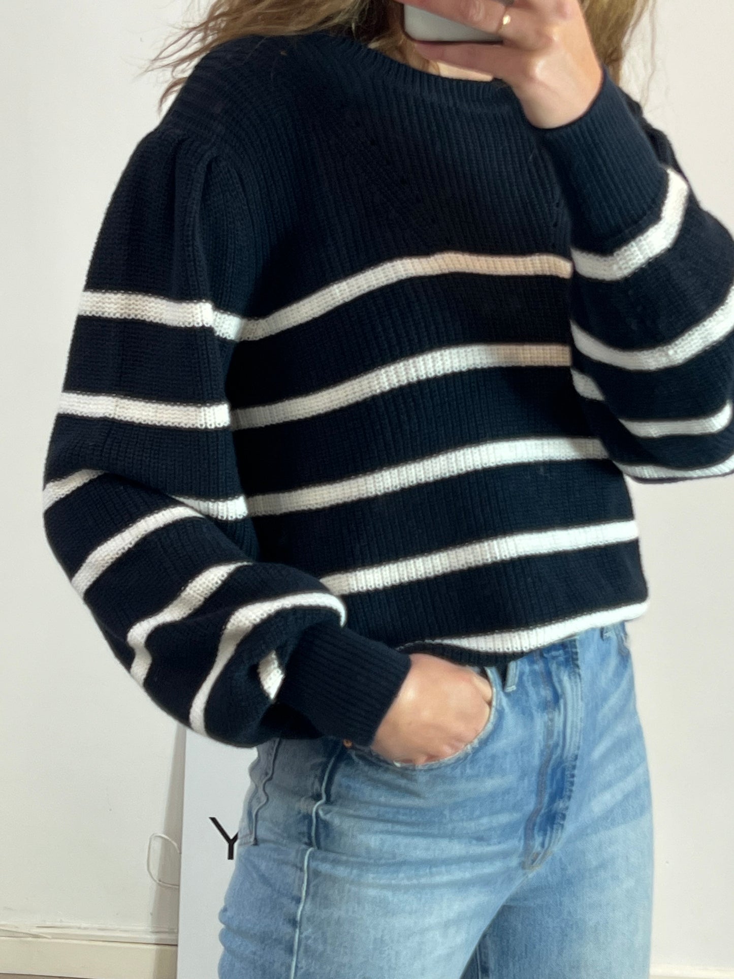 KIABI. Blue striped Tm sweater