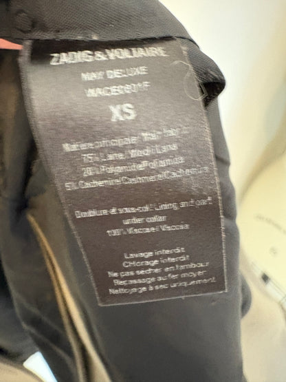 ZADIG & VOLTAIRE. Abrigo verde lana y cashmere