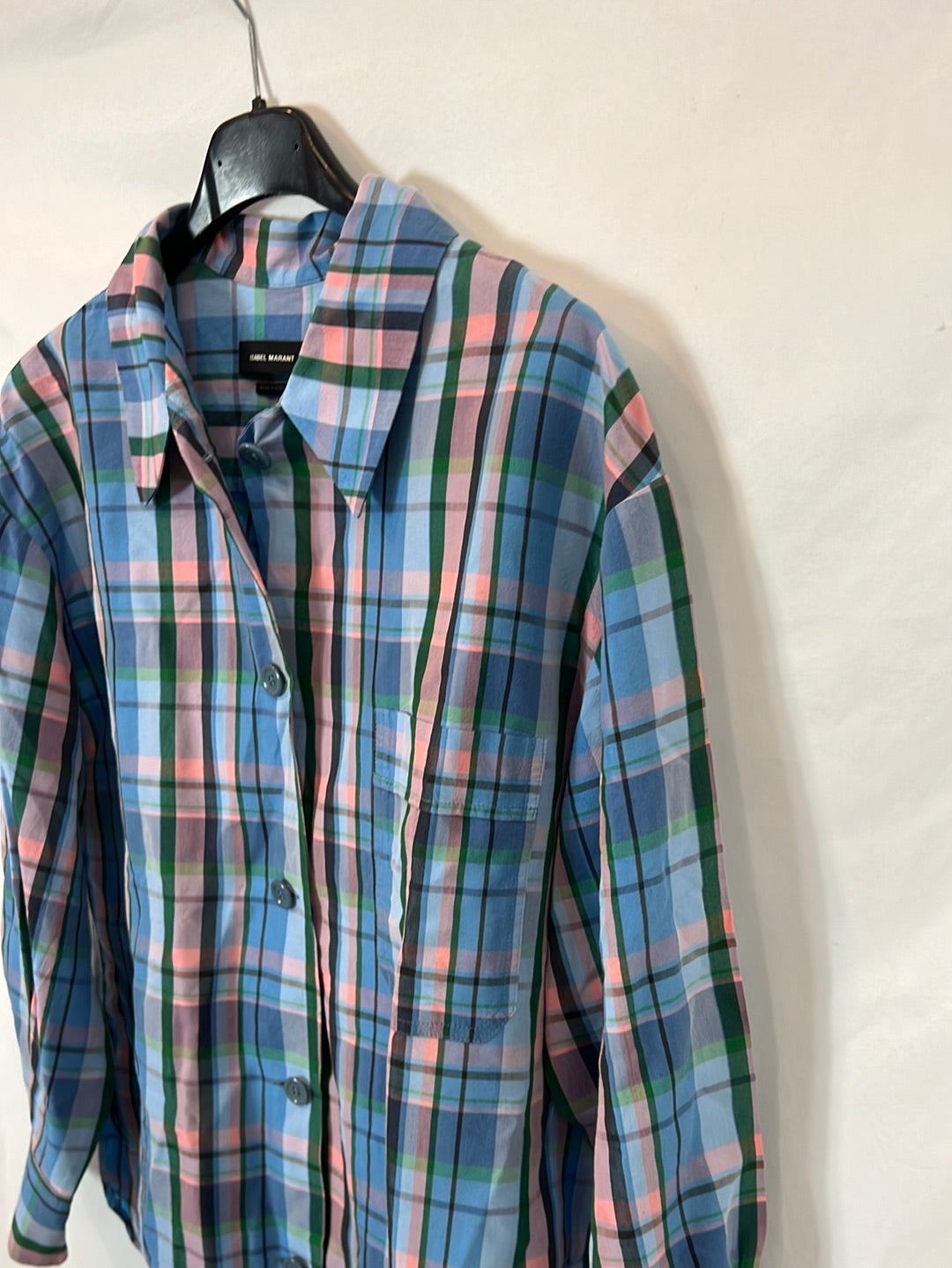 ISABEL MARANT. Blue checked shirt. Size 34