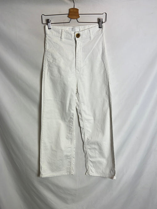 SCALPERS. Pantalón blanco culotte. T 36