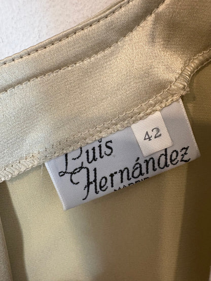 LUIS HERNÁNDEZ. Blusa vintage champagne. T M/L
