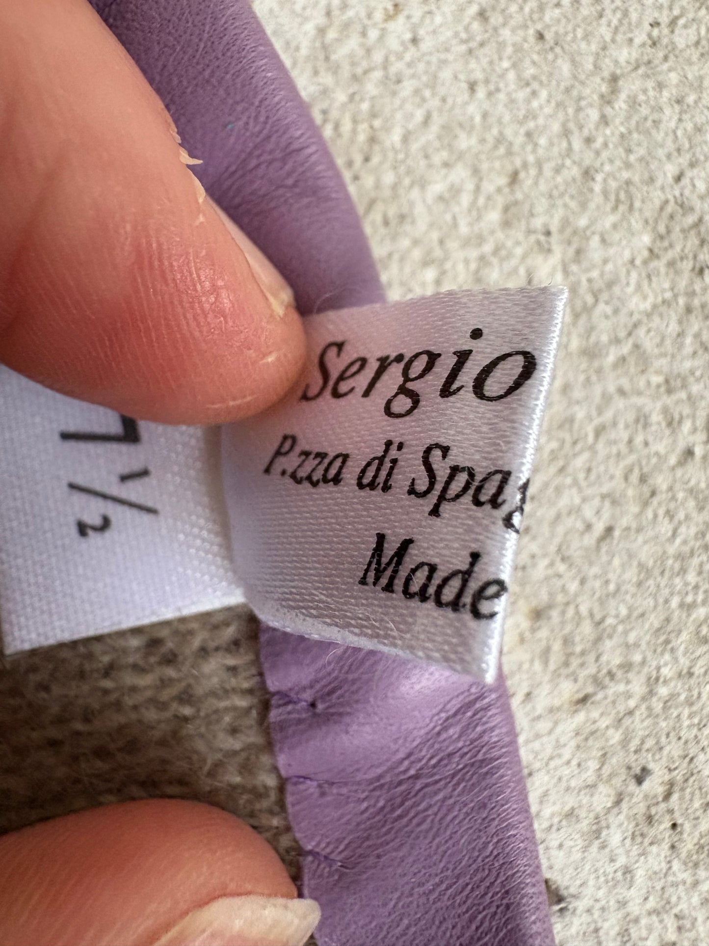 SERGIO DI CORI. Guantes piel y cashmere