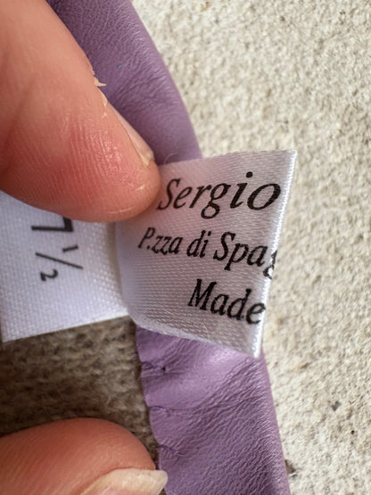 SERGIO DI CORI. Guantes piel y cashmere