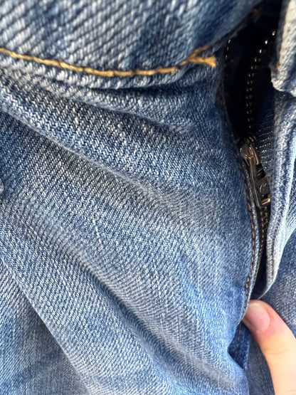 ZARA. Denim pata ancha pinzas. T 34