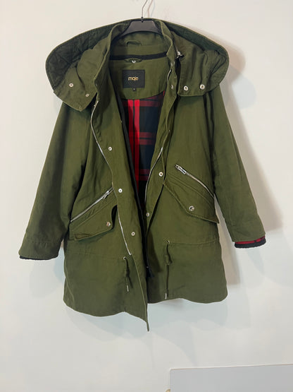 MAJE. Green parka with lining size 0(S)