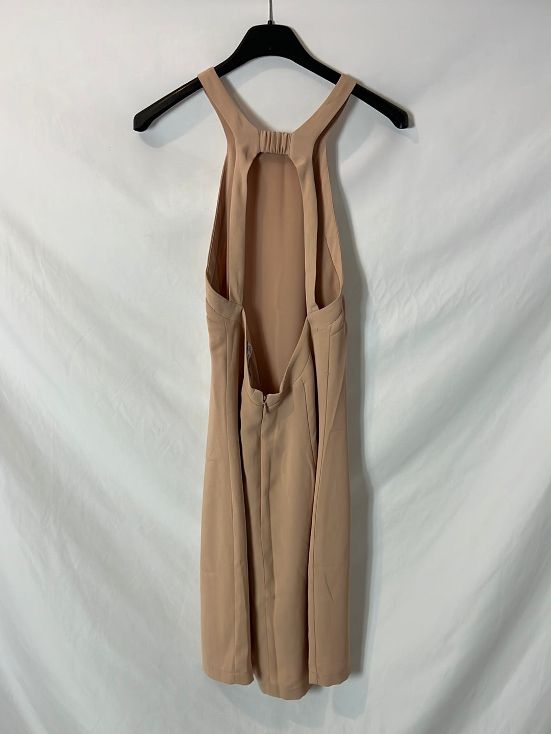 MANGO. Nude halterneck dress. Size XS