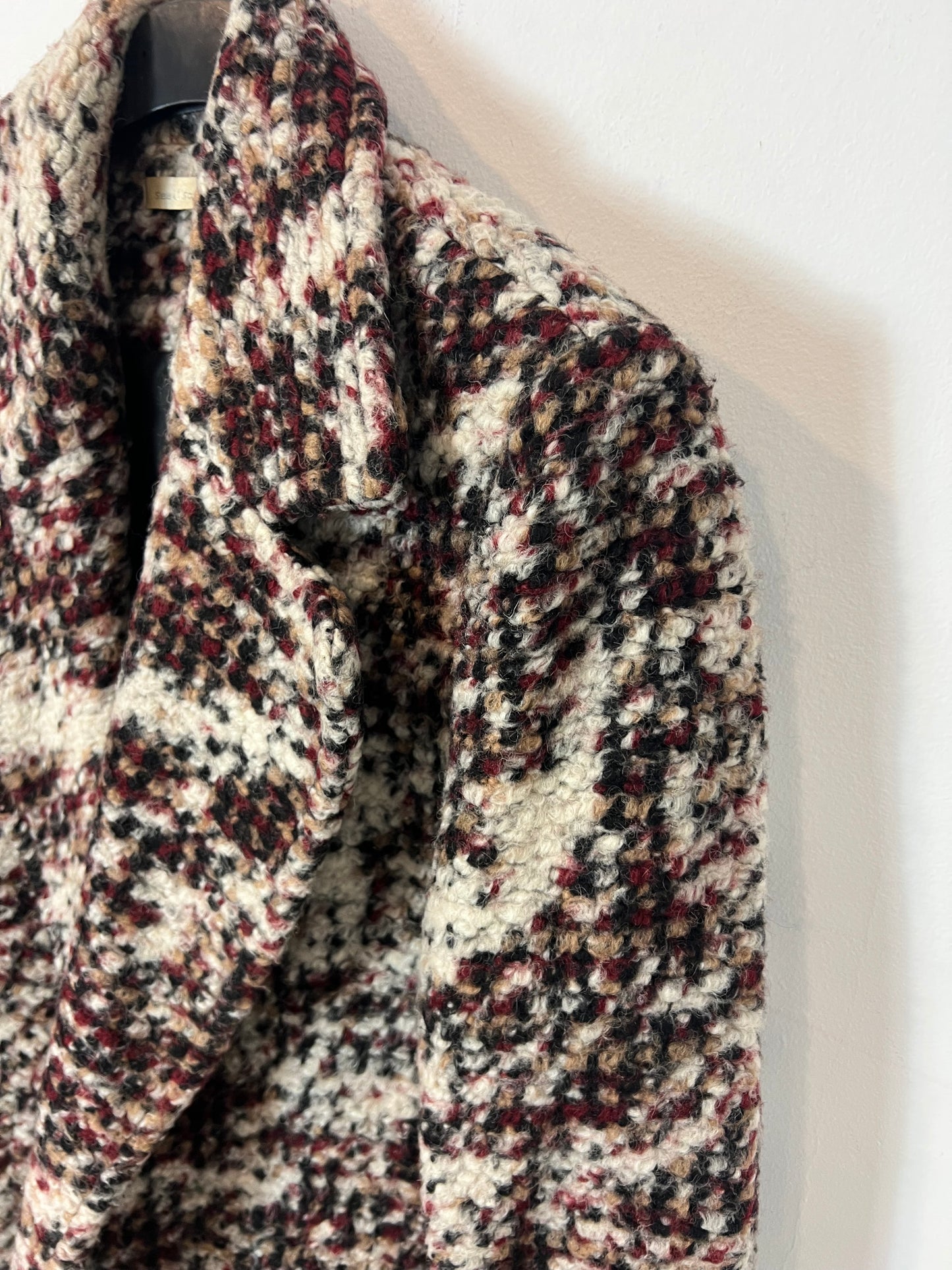 SEE U SOON. Abrigo lana jaspeado colores. T 2 (M)