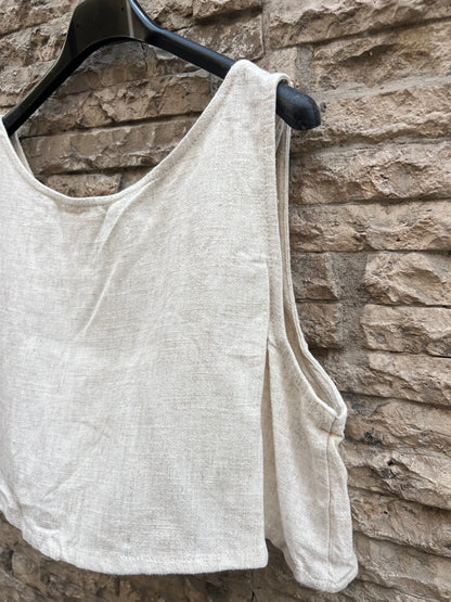 OTRAS. Top beige espalda TU(s)