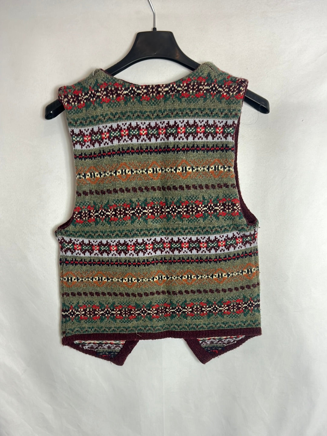 ZARA. Green button-print vest. TS