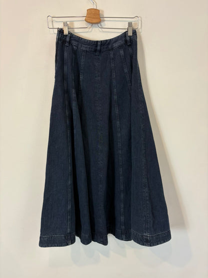 MASSIMO DUTTI. Falda larga denim