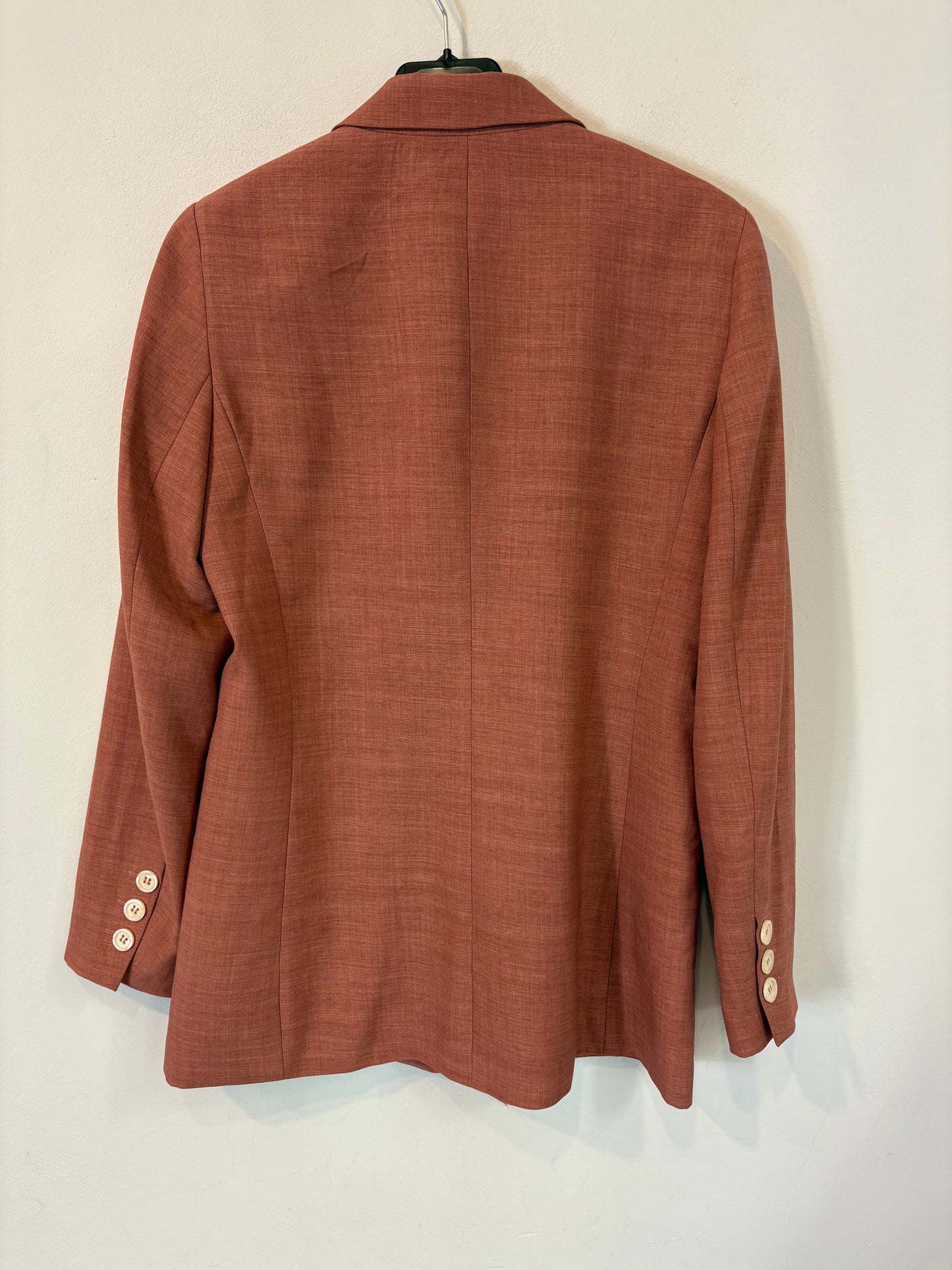 SEE U  SOON. Blazer rosa jaspeada