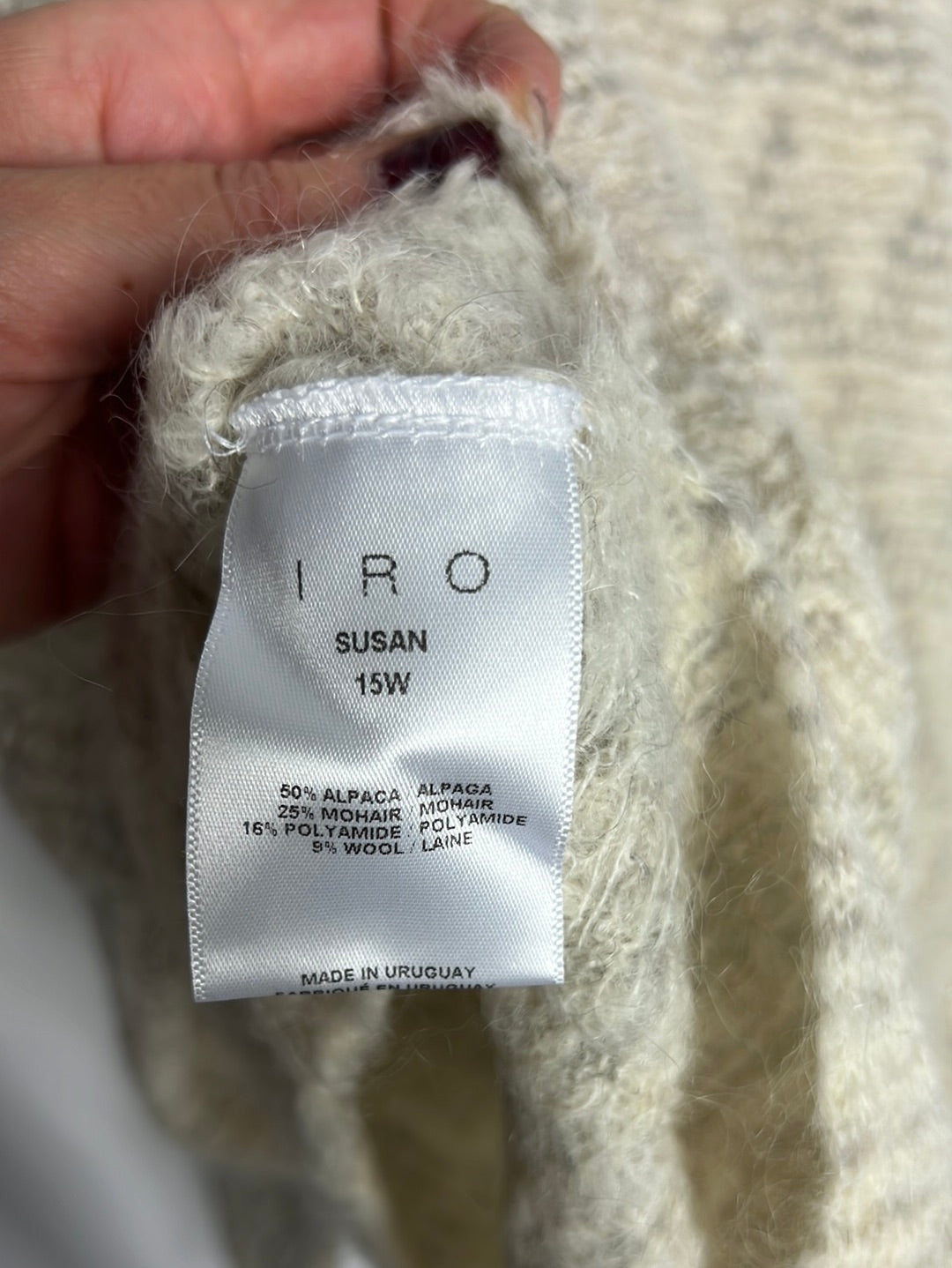 IRO. Textured wool jersey with opening. TM