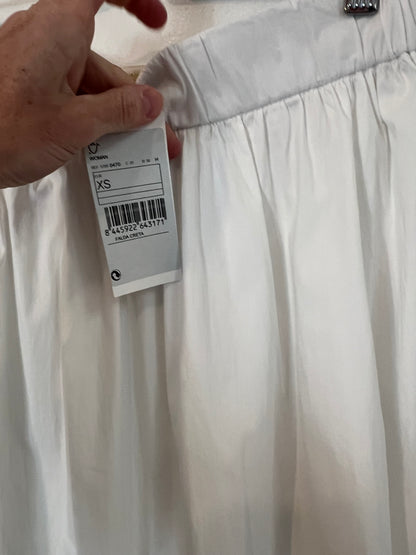 MANGO. Falda blanca evasé