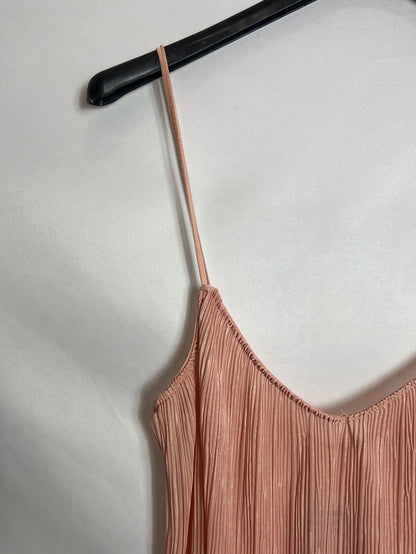 SHANA. Top tirantes rosa plisado. T S