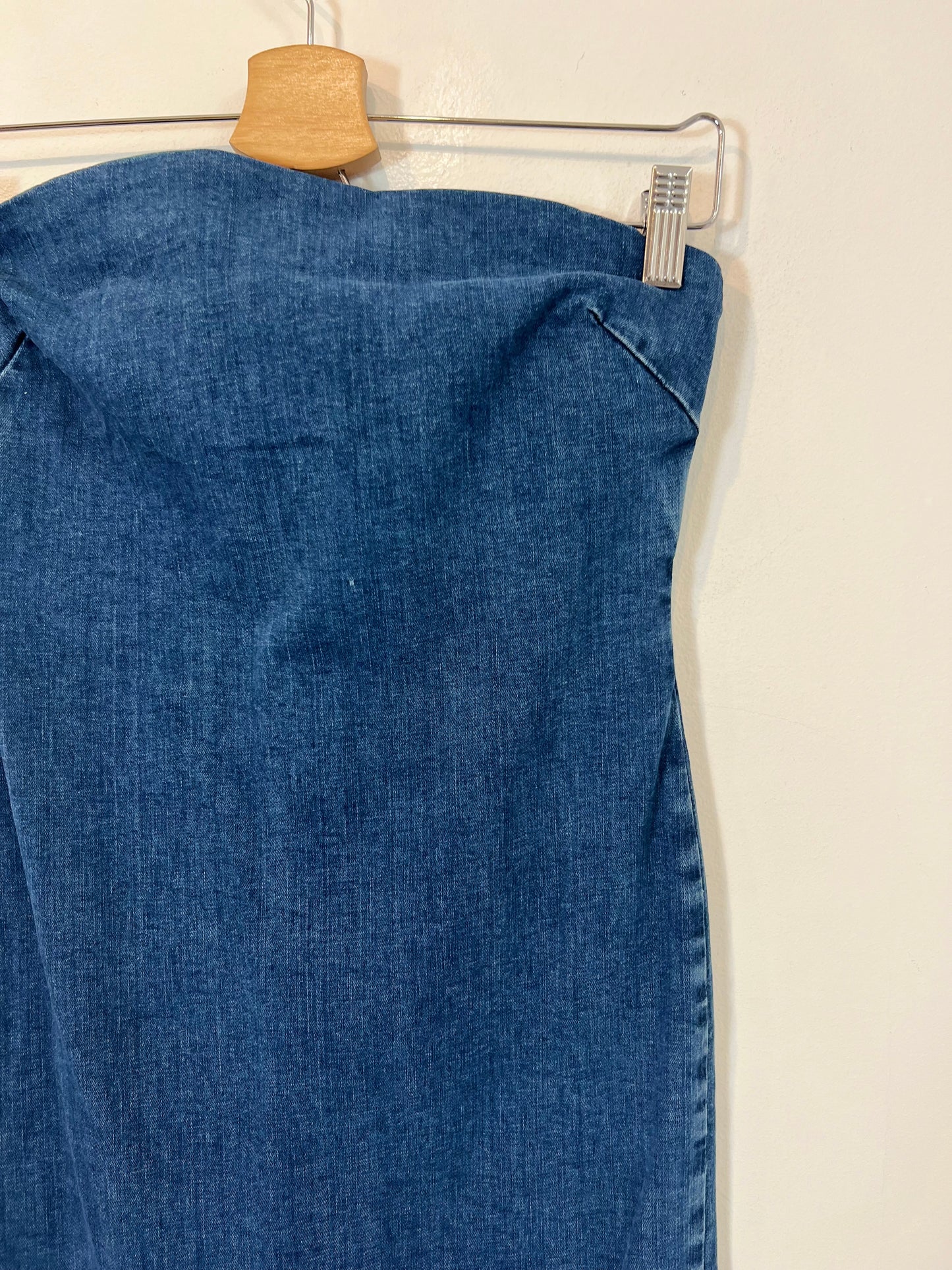 ZARA. Strapless denim dress. TM