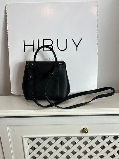 POLLENE. Black mini bag with long handle