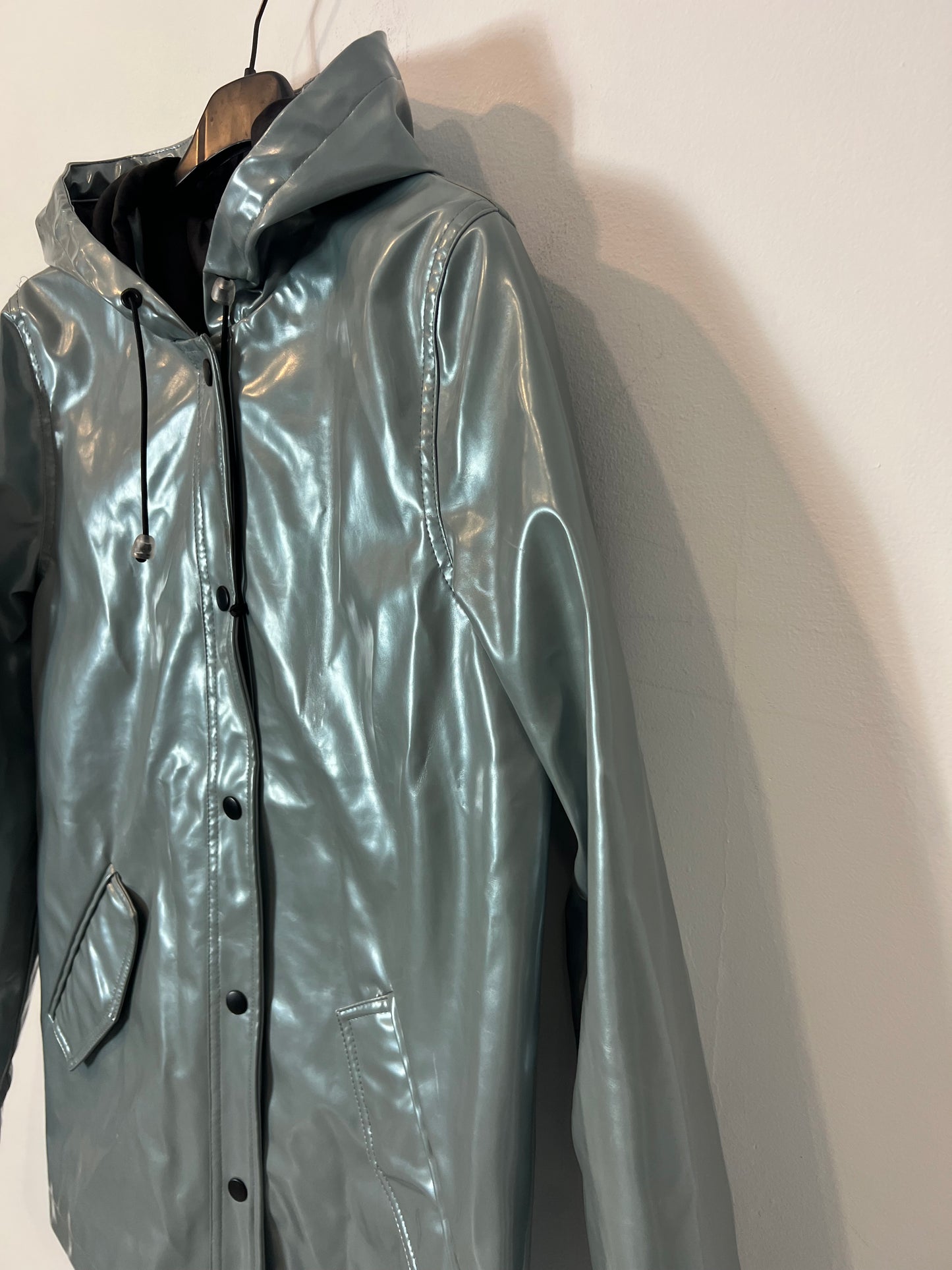 TOPSHOP. Grey waterproof raincoat, size 38