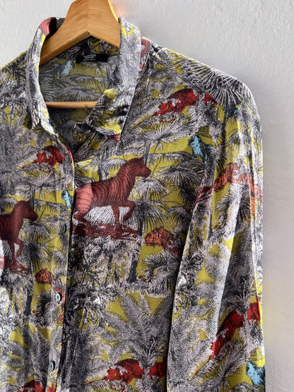 PARFOIS. TU(m) printed shirt dress