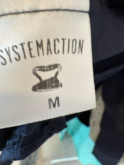 SYSTEMACTION. Chaqueta azul fluida estampada