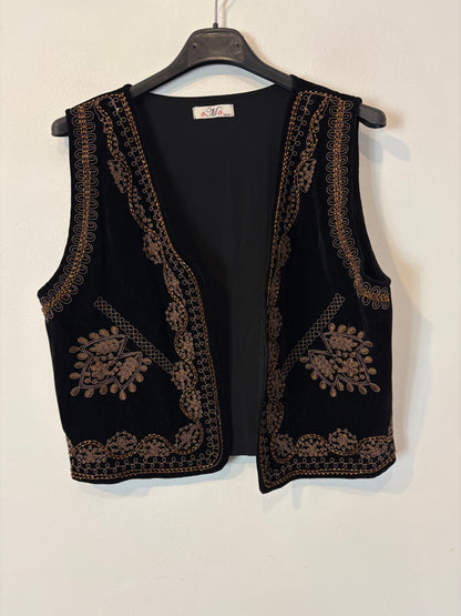 OTRAS. Chaleco  terciopelo bordados