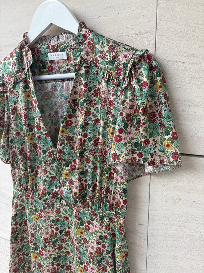 SANDRO. Vestido corto estampado floral