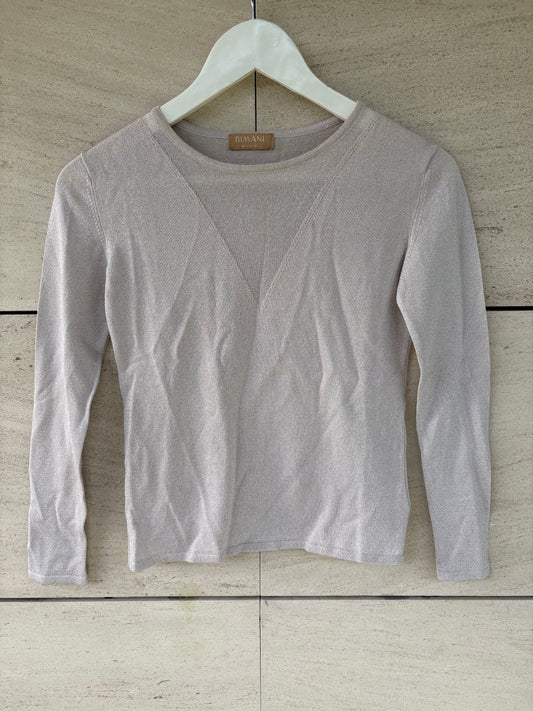 BIMANI. Top punto hilos dorados