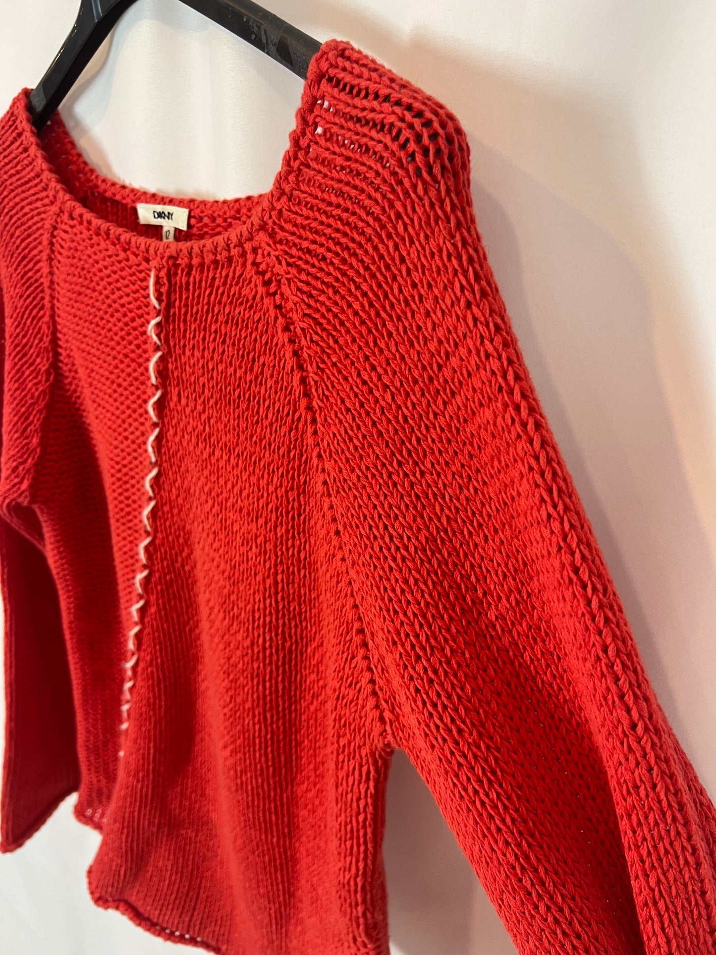 DKNY. Red sweater with details. Size 12 (XS)