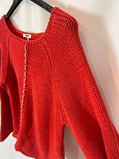 DKNY. Red sweater with details. Size 12 (XS)