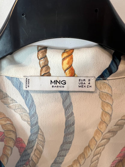 MANGO. String print blouse Ts