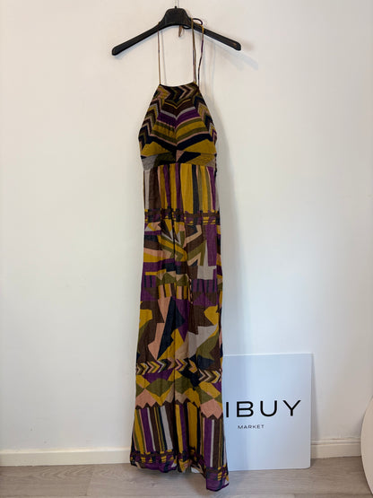 BA&SH. Vestido largo estampado halter