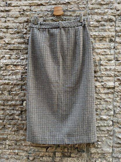 MANGO. Falda midi pata de gallo