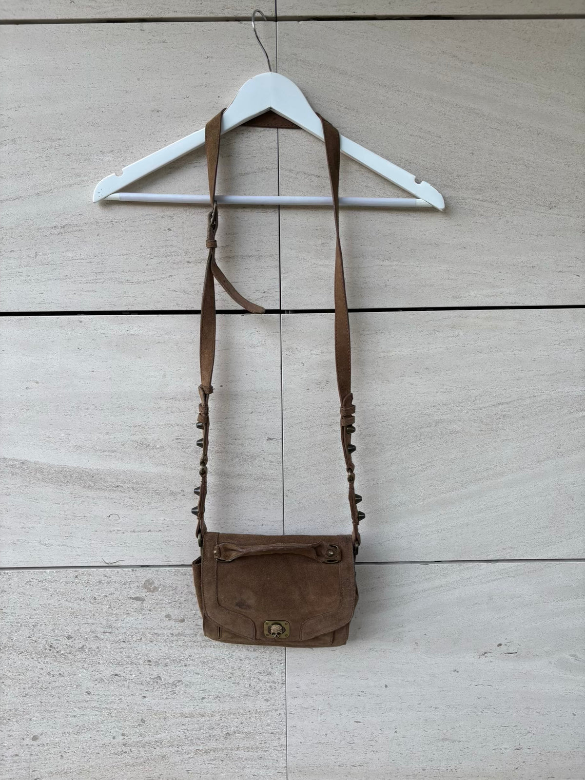 ZADIG & VOLTAIRE. Bolso piel vuelta marrón doble asa