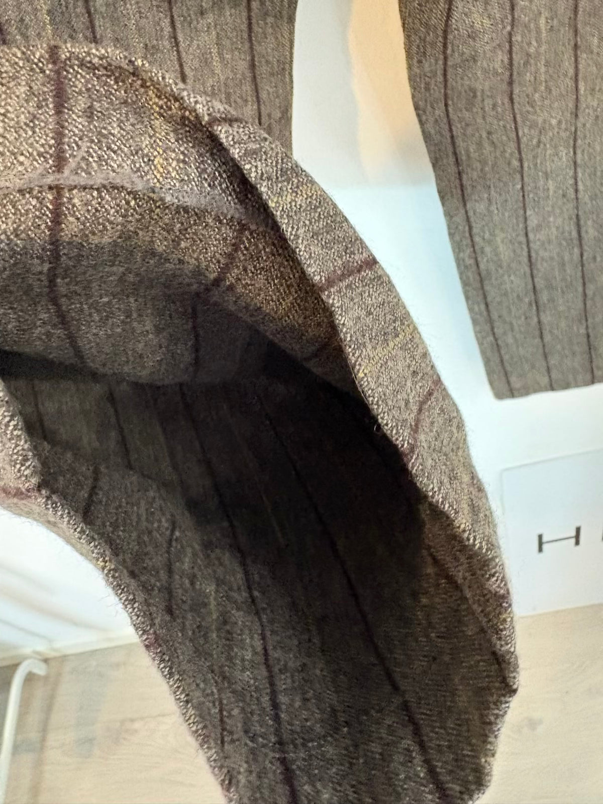 ISABEL MARANT. Pantalón  gris rayas burdeos mezcla