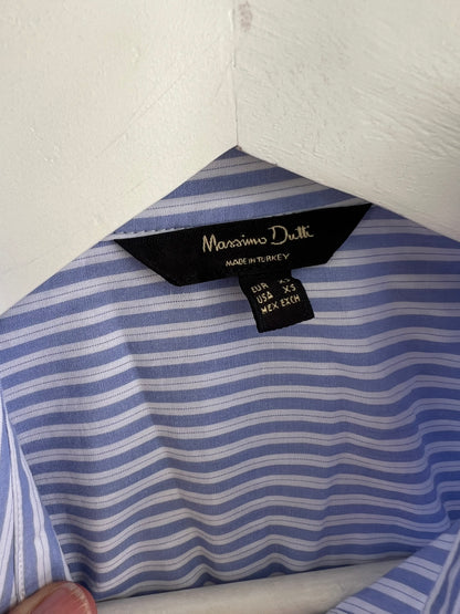 MASSIMO DUTTI. Camisa rayas bolsillos. T XS