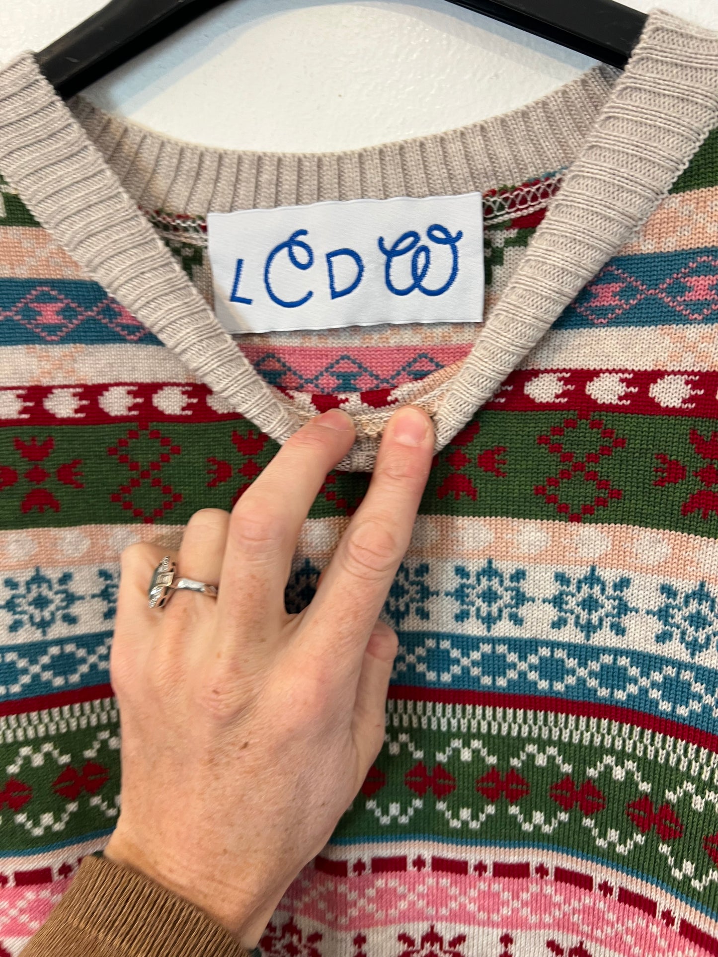 LA CASITA DE WENDY. Chaleco greca lana