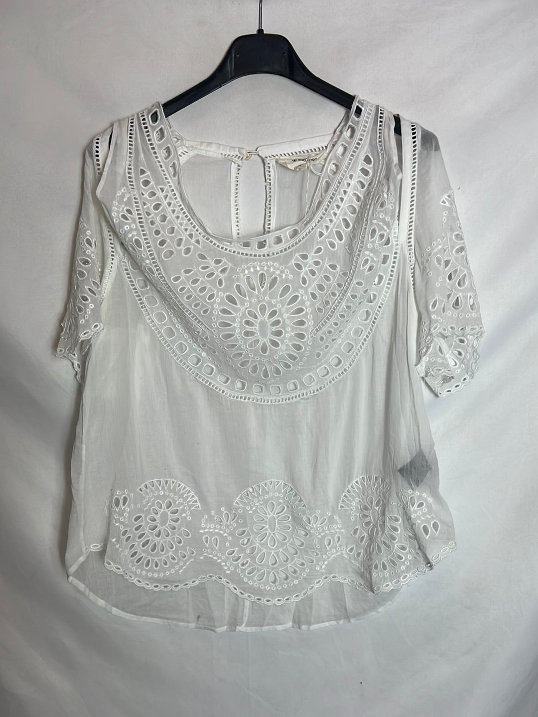 ISABEL MARANT ÉTOILE. Die-cut cotton top. XS/S
