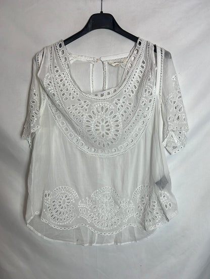 ISABEL MARANT ÉTOILE. Die-cut cotton top. XS/S