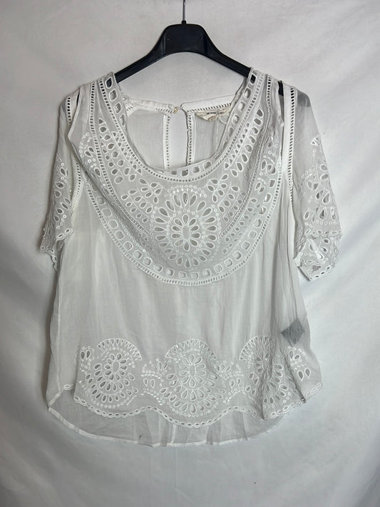 ISABEL MARANT ÉTOILE. Die-cut cotton top. XS/S