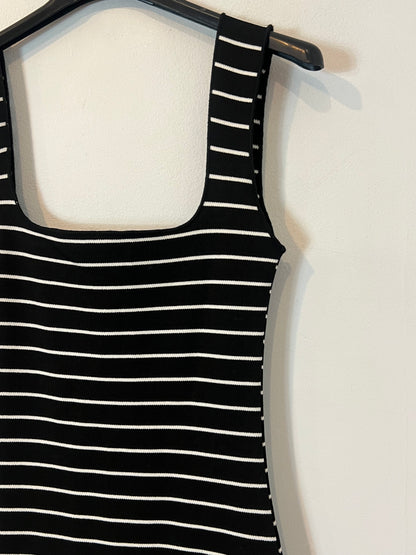 ZARA. Black striped knit dress Ts