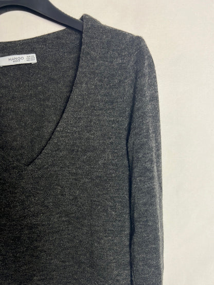 MANGO. Jersey gris oscuro. T XS