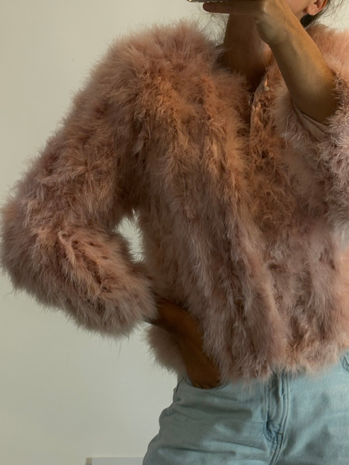 COOSY. Pink down jacket. TS/M